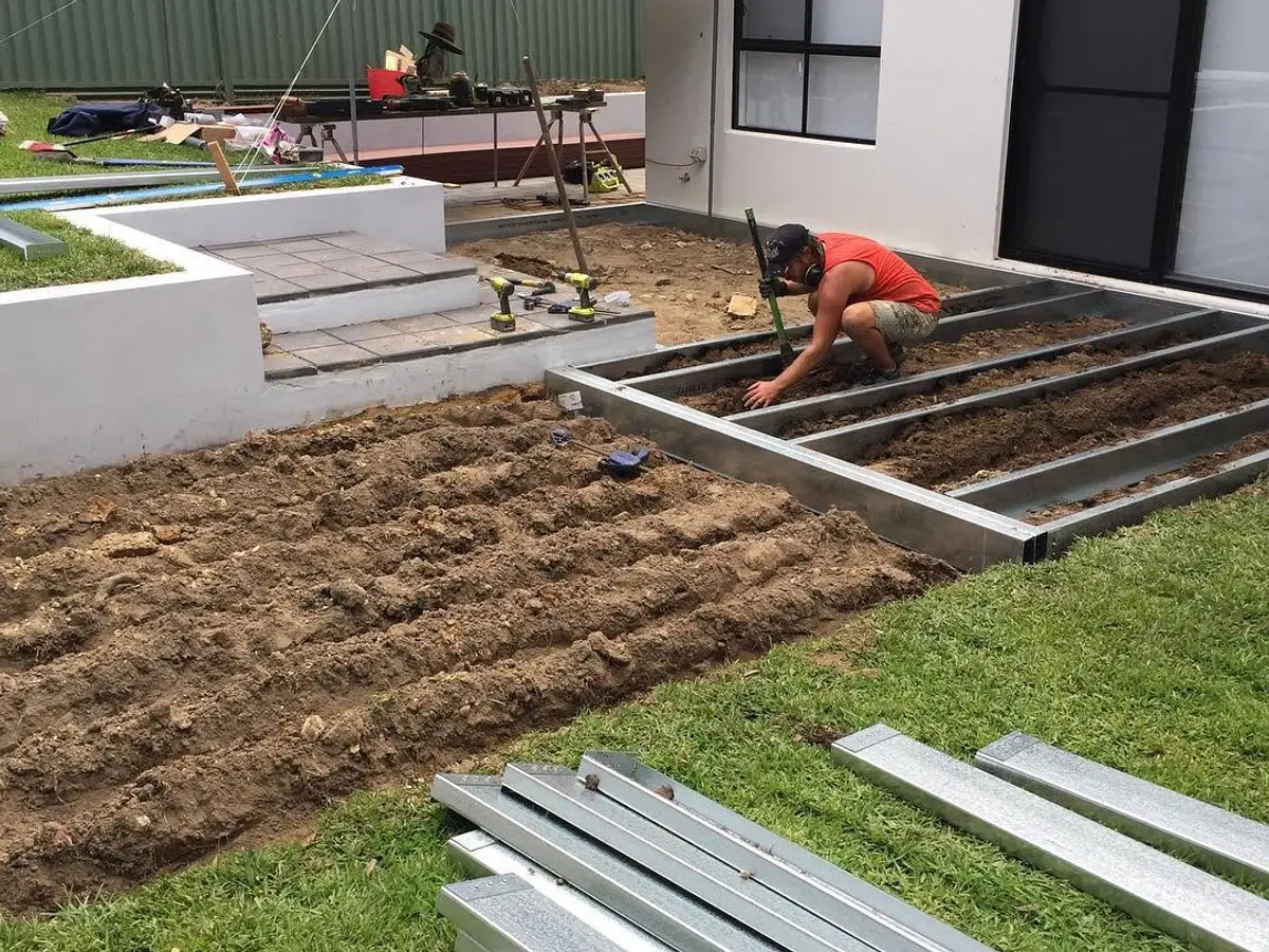 Excavating and levelling before the subframe goes down