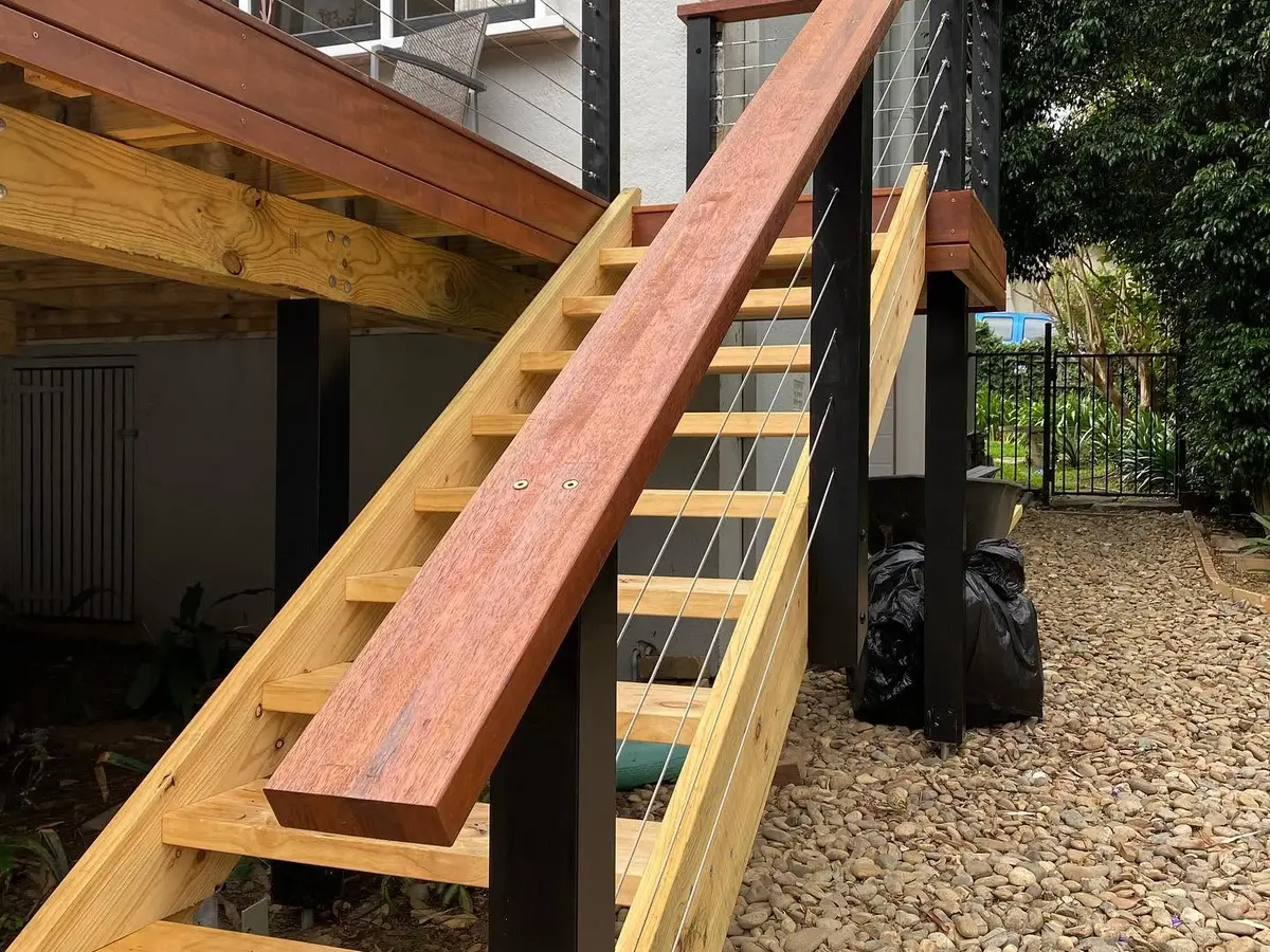 Sydney - Deck Stairs & Wire Balustrade